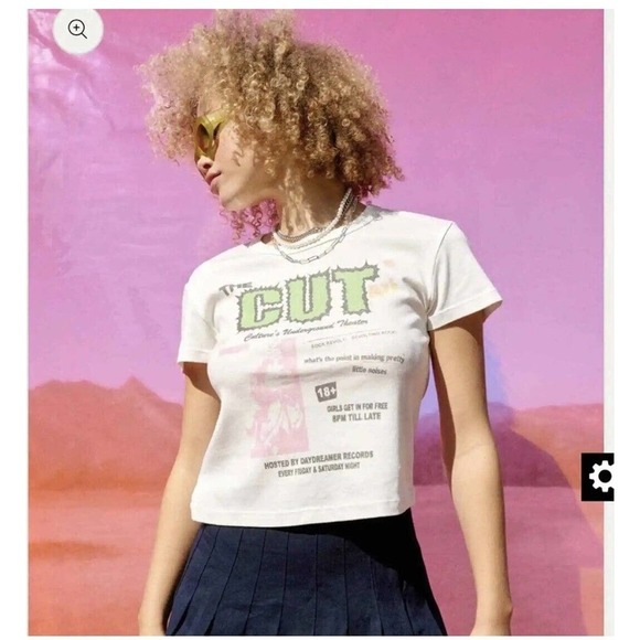 Daydreamer by Free People The Cut Shrunken Tee Top XS New With Tags - Picture 4 of 11